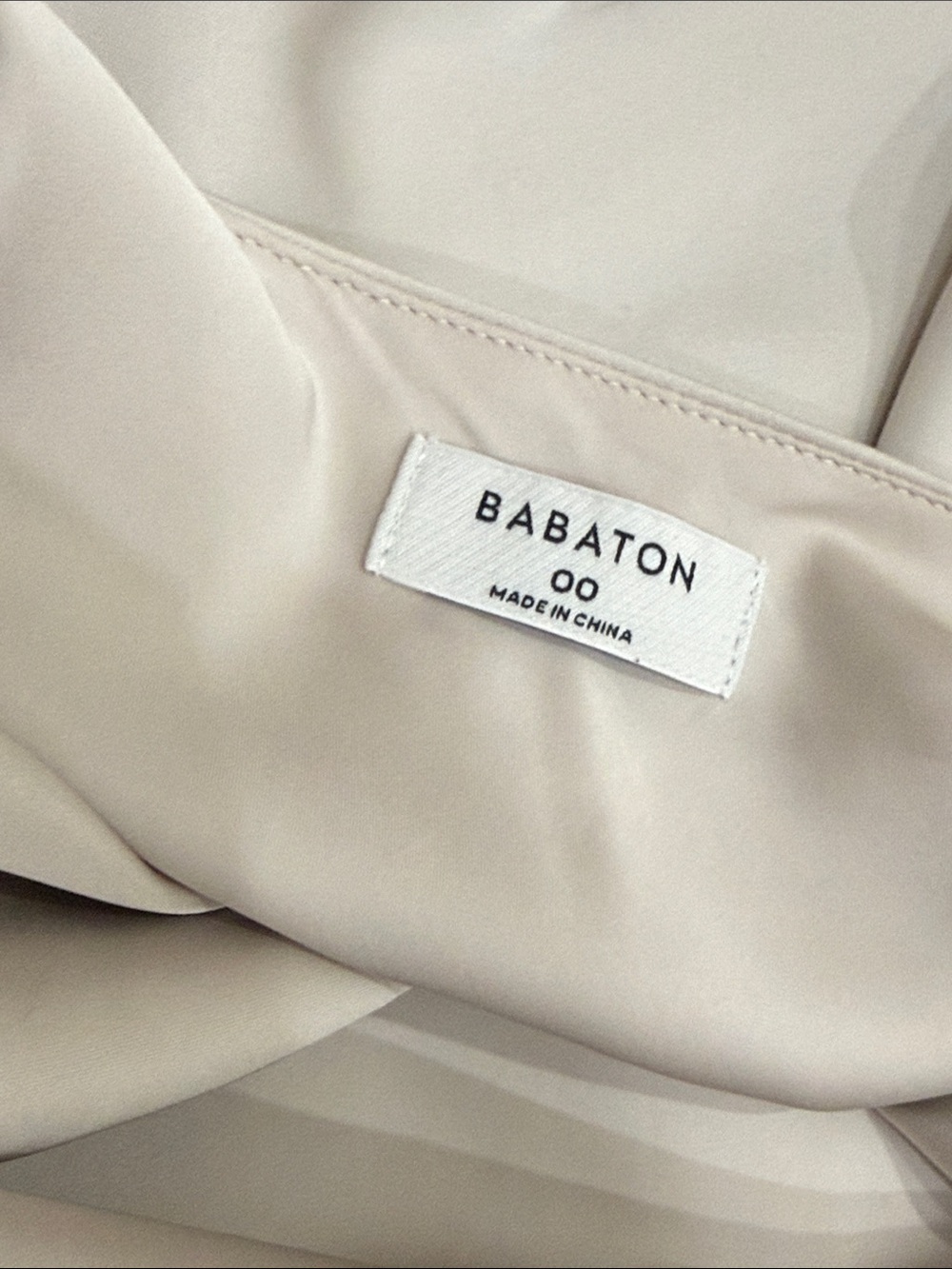 Aritzia Babaton “Audience” Ivory Satin Halter Cowl Mini Dress - Picture 4 of 6